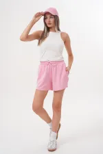 Kadın Modal Şort Beli Lastikli Cepli Şort MODAL-ŞORT