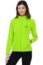 Women's Full Zipper Thick Outdoor Fleece Jacket COLORFUL-FULL