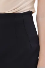 FundacshoosesXGenius Women's Darted Skirt, Non-See-Through Laminated Women's Skirt WOMEN'S SKIRT