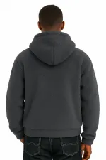 Sweat à capuche en polaire sherpa doublé en peau d'agneau pour homme Genius Store SHERPA-KAP