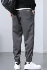 Genıus Store Erkek Eşofman İçi Polarlı Bağcıklı Bel Jogger Spor Eşofman Altı SPOR-ESF001