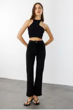 Kadın Yüksek Bel Toparlayıcı Ispanyol Paça Palazzo Pantolon PANTOLON-003