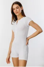 Fitilli Kısa Kollu Kısa Tulum Short Romper KISAKOL-TULUM