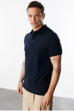  Erkek Çekmeyen Pamuklu Kumaş Regular Fit Standart Kesim Polo Yaka Tişört POLOYAKA-T-SHIRT1