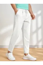 Men's Jogger Pants with Elastic Waistband and Pockets - Men's Jogger Pants