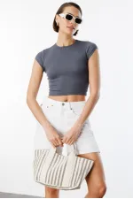 Women's Short-Sleeved Crop T-shirt CROP-T-SHIRT