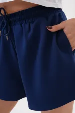 Kadın Modal Şort Beli Lastikli Cepli Şort MODAL-ŞORT