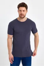 Men's Crew Neck Basic Dark Gray T-Shirt