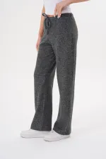 Women's Soft Knitted Trousers with Elastic Waist and Pockets