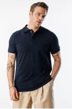  Erkek Çekmeyen Pamuklu Kumaş Regular Fit Standart Kesim Polo Yaka Tişört POLOYAKA-T-SHIRT1