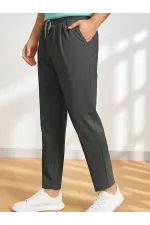 Men's Jogger Pants with Elastic Waistband and Pockets - Men's Jogger Pants