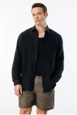 Oversize Basic Erkek Müslin Gömlek ERKEK-MÜSLİN-GÖMLEK