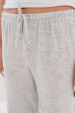 Women's Soft Knitted Trousers with Elastic Waist and Pockets