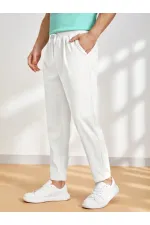 Men's Jogger Pants with Elastic Waistband and Pockets - Men's Jogger Pants