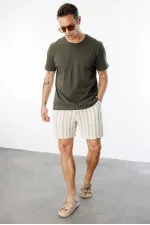 T-shirt homme 100 % coton, coupe classique, col rond, basique, BASIC-T-SHIRT1