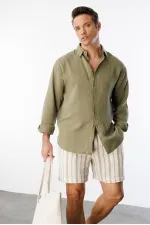 Chemise en mousseline basique oversize pour homme