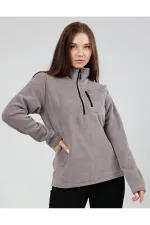 Polaire femme à demi-zip et poches pour activités de plein air et sports nautiques