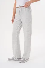 Women's Soft Knitted Trousers with Elastic Waist and Pockets
