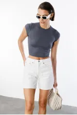 Women's Short-Sleeved Crop T-shirt CROP-T-SHIRT