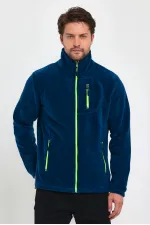 Veste polaire tactique d'extérieur pour homme, fermeture éclair intégrale et 3 poches, POLAR-GNS