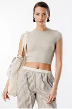 Women's Short-Sleeved Crop T-shirt CROP-T-SHIRT