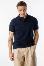  Erkek Çekmeyen Pamuklu Kumaş Regular Fit Standart Kesim Polo Yaka Tişört POLOYAKA-T-SHIRT1