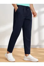 Men's Jogger Pants with Elastic Waistband and Pockets - Men's Jogger Pants