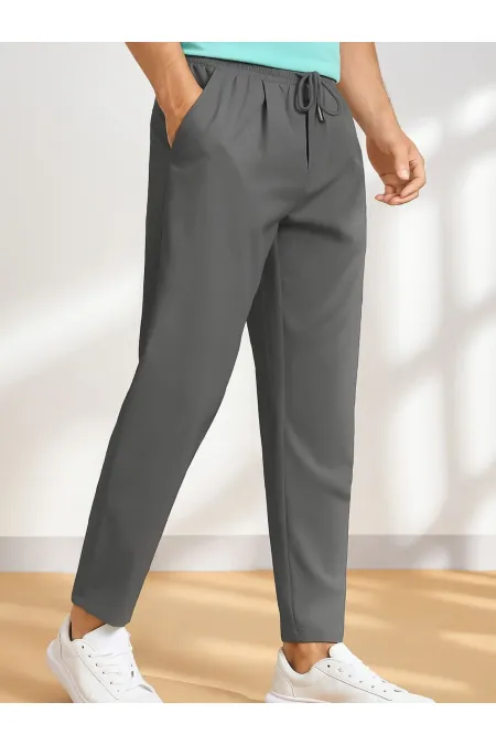 Men's Jogger Pants with Elastic Waistband and Pockets - Men's Jogger Pants