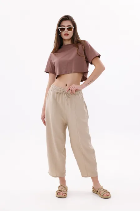 Women's Shalwar with Pockets Ayrobin Shalwar Pants Adjustable Elastic Waist Trousers WOMEN-Shalwar