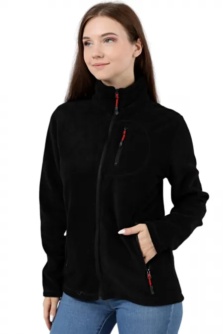 Store Women's Full Zip Outdoor 3-Pocket Sport Fleece Jacket KDN-PLR17