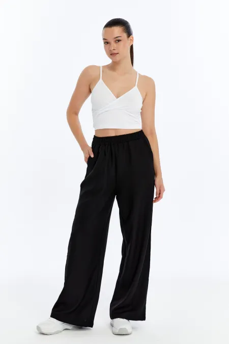 Women's Trousers, Linen Blend, Elastic Waist, Wrinkle-Resistant Fabric, LINEN-TROUSERS