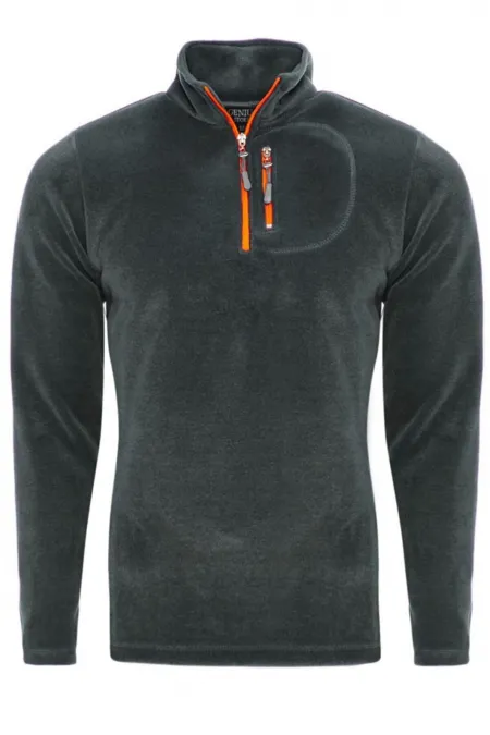 Veste polaire tactique colorée à demi-zip pour homme avec poches