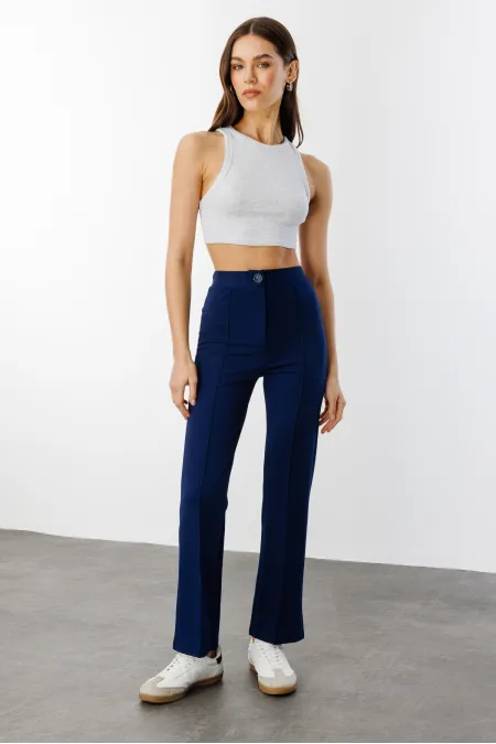 Kadın Yüksek Bel Toparlayıcı Ispanyol Paça Palazzo Pantolon PANTOLON-003