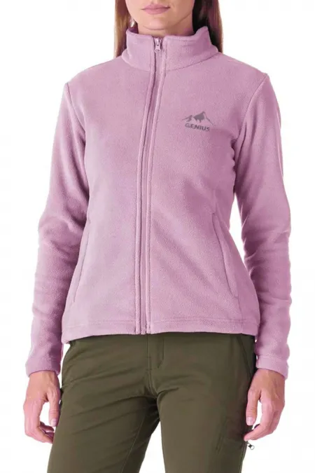 Women's Full-Zip Thick Outdoor Fleece Jacket - COLORFUL-FULL