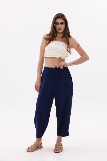 Women's Harem Pants with Pockets, Ayrobin Harem Pants, Adjustable Elastic Waistband, WOMEN'S SHALBAR