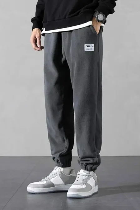 STORE Men's Polar Fabric Oversize Men's Tracksuit Bottoms
