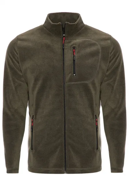 Veste polaire tactique d'extérieur pour homme Genius Store, fermeture éclair intégrale, 3 poches, modèle POLAR-GNS