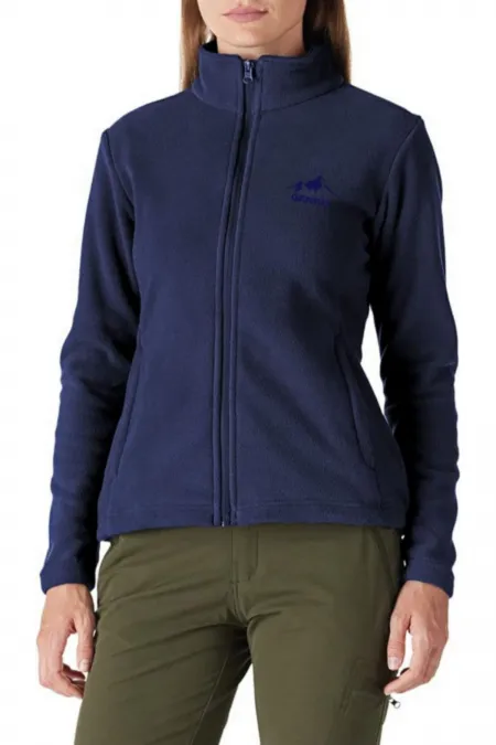 Women's Full-Zip Thick Outdoor Fleece Jacket - COLORFUL-FULL