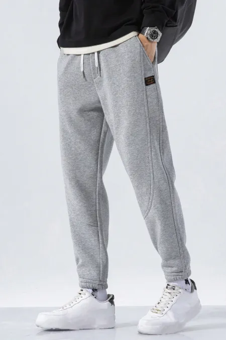 Bas de survêtement pour homme Genius Store, doublure polaire, taille élastiquée avec cordon de serrage, pantalon de survêtement de sport de type jogging, SPORT-ESF001