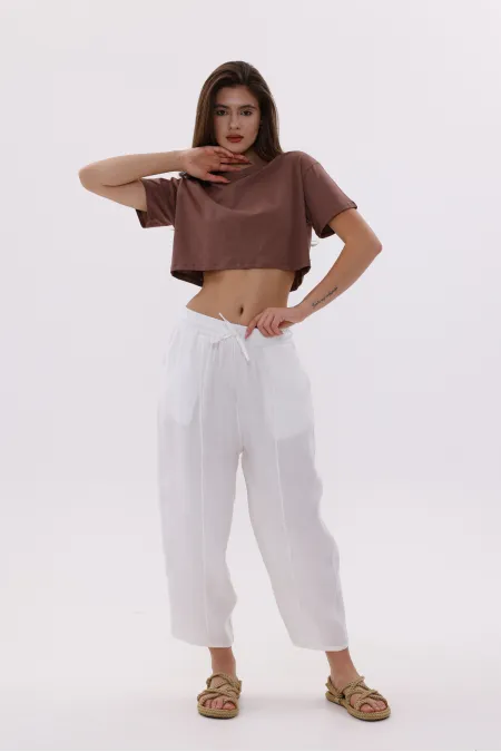 Women's Harem Pants with Pockets, Ayrobin Harem Pants, Adjustable Elastic Waistband, WOMEN'S SHALBAR