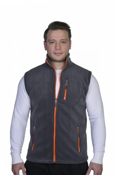 Gilet polaire homme, fermeture éclair intégrale, idéal pour les sports de plein air, 3 poches, 8 couleurs