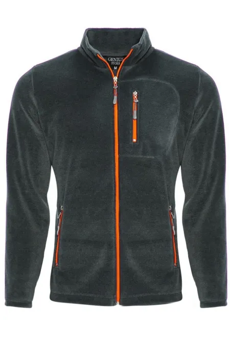 Genius Store Men's Full Zip 3-Pocket Outdoor Fleece Jacket Tactical Fleece POLAR-GNS
