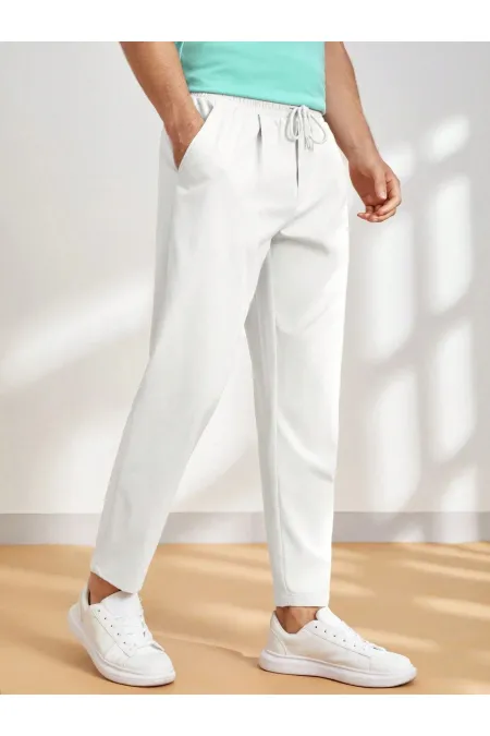 Men's Jogger Pants with Elastic Waistband and Pockets - Men's Jogger Pants