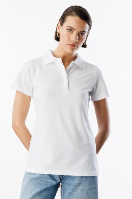 Women's Basic Polo Shirt WOMEN'S-POLO COLLAR