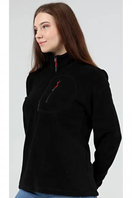 Store Women's Fleece Half-Zip Outdoor Sports Fleece with Pockets