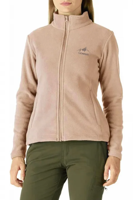 Women's Full-Zip Thick Outdoor Fleece Jacket - COLORFUL-FULL