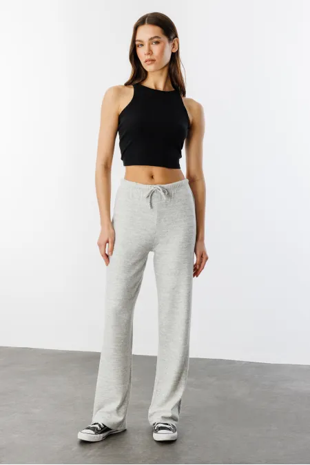 Soft Loose Knit Women's Trousers KNITTED-TROUSERS