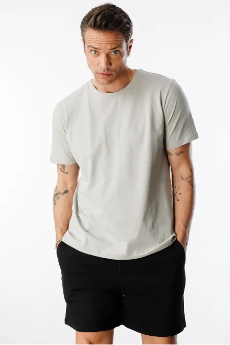 Men's T-shirt 100% Cotton Regular Fit Standard Cut Crew Neck Basic T-shirt BASIC-T-SHIRT1