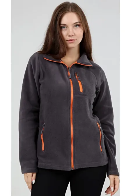 Store Women's Full Zip Outdoor 3-Pocket Sport Fleece Jacket KDN-PLR17