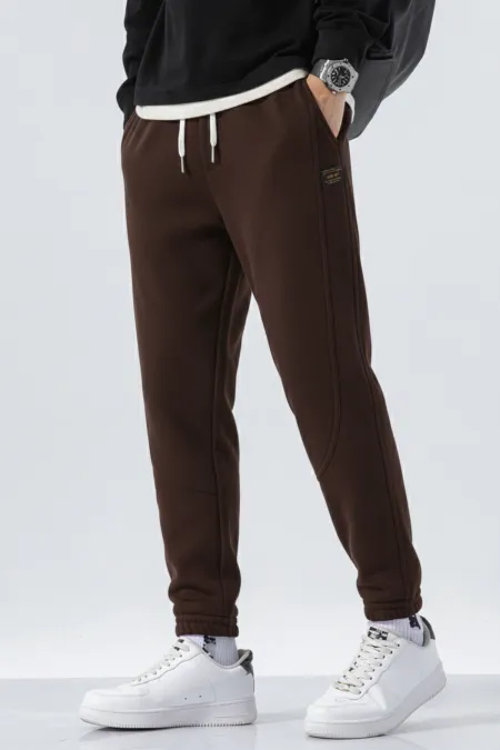 Bas de survêtement pour homme Genius Store, doublure polaire, taille élastiquée avec cordon de serrage, pantalon de survêtement de sport de type jogging, SPORT-ESF001